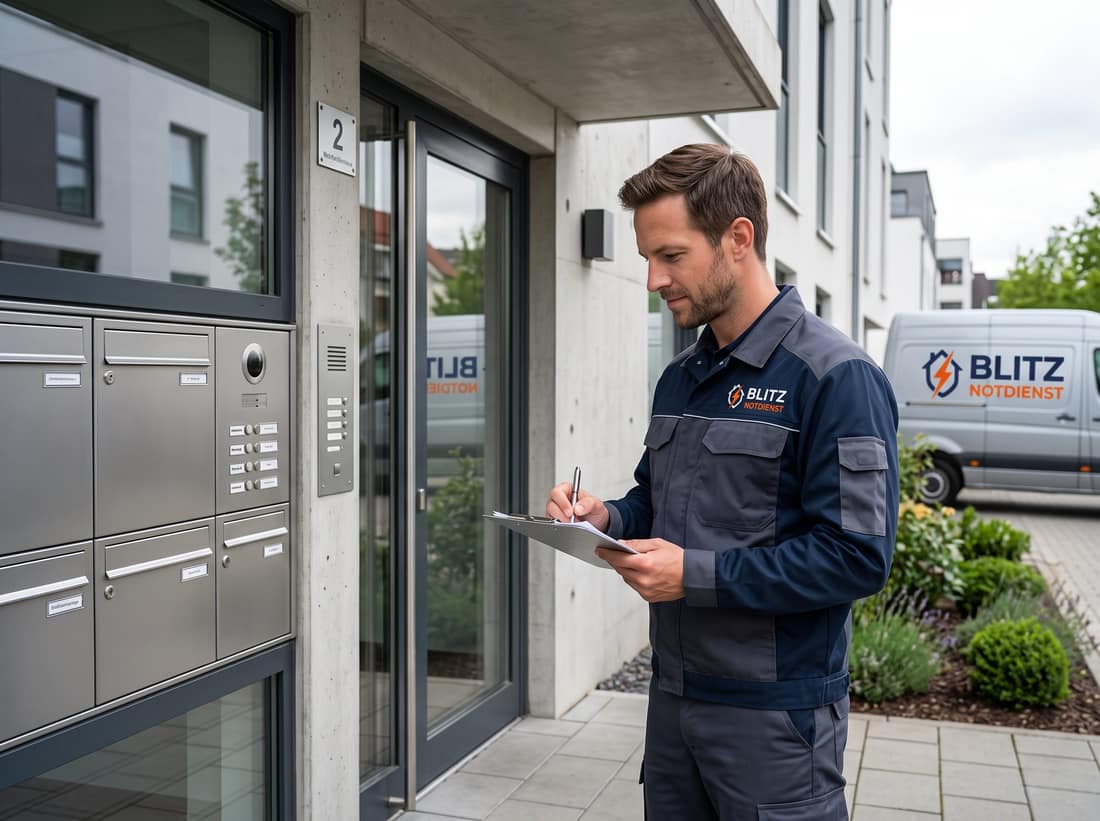 Hausmeister bei der Betreuung und Kontrolle eines Gebäudes